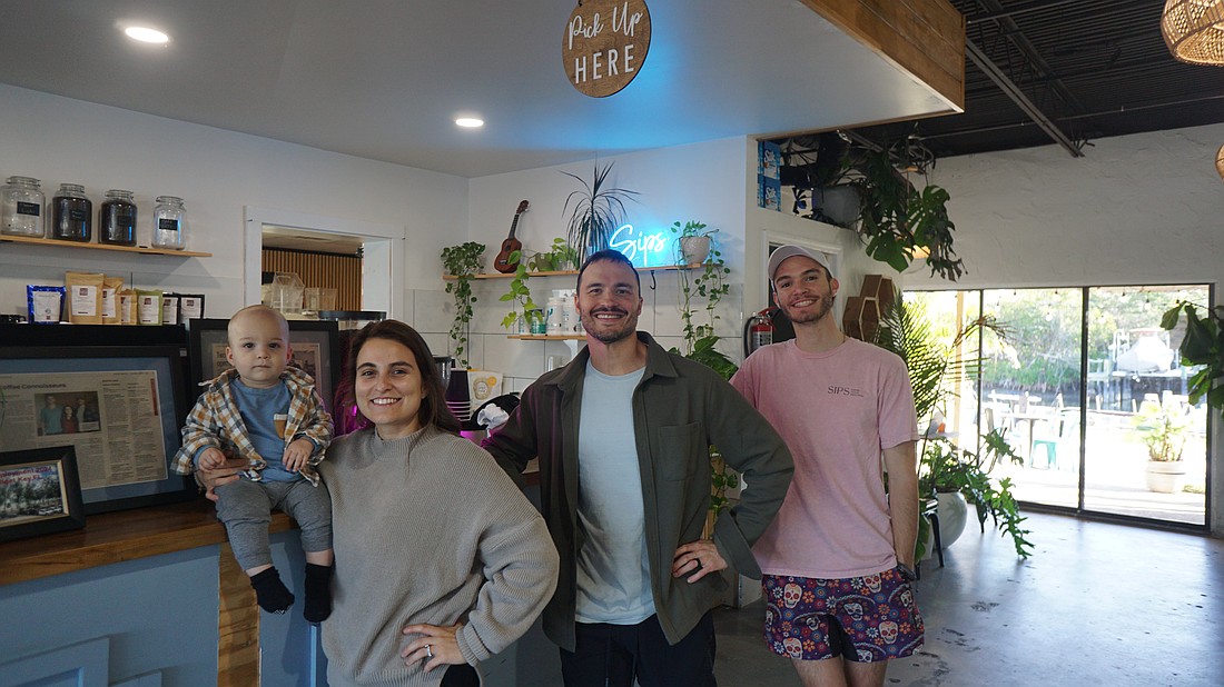 The family who runs Sips, from left to right: Micah Carter, Justina Carter, Chris Carter and Lorenza Condensa.
